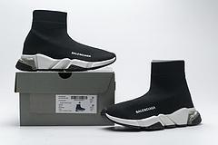 Balenciaga Speed Clear Sole Sneaker Black White - Image 5