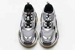 541624 W06E2 7320 Balenciaga Triple S Grey Silver - Image 5