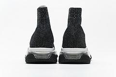 Balenciaga Speed Clear Sole Sneaker Black Silver - Image 9