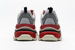 541624 W06E2 1863 Balenciaga Triple S Red White Dark Grey - Image 3