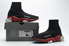 Balenciaga Speed Clear Sole Sneaker Black Red - Image 6