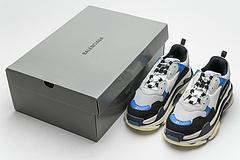 541624 W06E2 7080 Balenciaga Triple S Black Grey Blue - Image 8