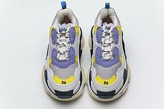 541624 W06E2 7282 Balenciaga Triple S Black Grey Blue - Image 3