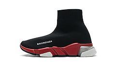 Balenciaga Speed Clear Sole Sneaker Black Red