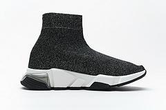 Balenciaga Speed Clear Sole Sneaker Black Silver - Image 2