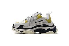 483513 W06E2 6890 Balenciaga Triple S White Yellow - Image 4