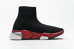 Balenciaga Speed Clear Sole Sneaker Black Red - Image 2