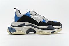 541624 W06E2 7080 Balenciaga Triple S Black Grey Blue - Image 5