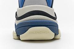 541624 W06E2 7080 Balenciaga Triple S Black Grey Blue - Image 7