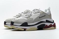 541624 W06E2 1790 Balenciaga Triple S White Dark Grey Red - Image 3