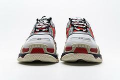 541624 W06E2 1863 Balenciaga Triple S Red White Dark Grey - Image 9