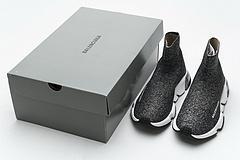 Balenciaga Speed Clear Sole Sneaker Black Silver - Image 10