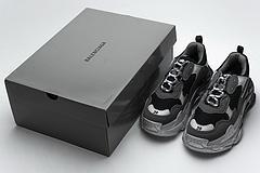 483546 W06F1 0841 Balenciaga Triple S Black Grey Silver - Image 9