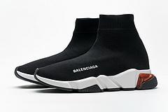 Balenciaga Speed Clear Sole Sneaker Black White Red - Image 9