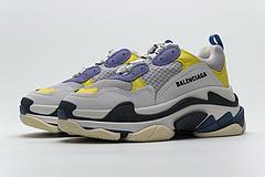541624 W06E2 7282 Balenciaga Triple S Black Grey Blue - Image 9