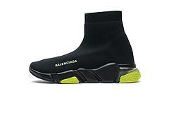 Balenciaga Speed Clear Sole Sneaker Black Yellow Fluo