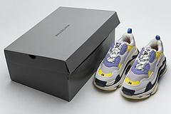 541624 W06E2 7282 Balenciaga Triple S Black Grey Blue - Image 2