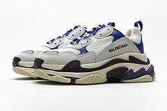 490672 W09O5 1005 Balenciaga Triple S Black Blue Violet - Image 3
