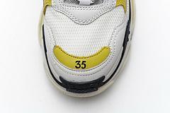483513 W06E2 6890 Balenciaga Triple S White Yellow - Image 3
