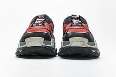 483513 W06E1 1006 Balenciaga Triple S Black Red Grey - Image 3