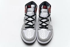 555088-126 Air Jordan 1 High Smoke Grey Red - Image 8
