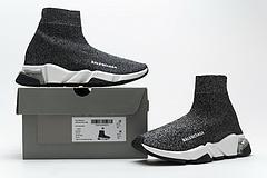 Balenciaga Speed Clear Sole Sneaker Black Silver - Image 6