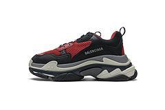 483513 W06E1 1006 Balenciaga Triple S Black Red Grey