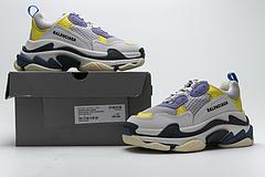 541624 W06E2 7282 Balenciaga Triple S Black Grey Blue - Image 7