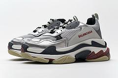 541624 W06E2 7320 Balenciaga Triple S Grey Silver - Image 8