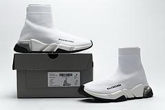 Balenciaga Speed Clear Sole Sneaker White Black - Image 6