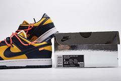 CT0856-700 OFF WHITEx Nike Dunk SB Low White Michigan - Image 2