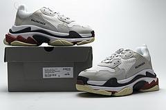 541624 W06E2 1790 Balenciaga Triple S White Dark Grey Red - Image 6