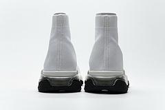 Balenciaga Speed Clear Sole Sneaker White Black - Image 3