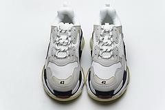 541624 W06E2 1790 Balenciaga Triple S White Dark Grey Red - Image 7