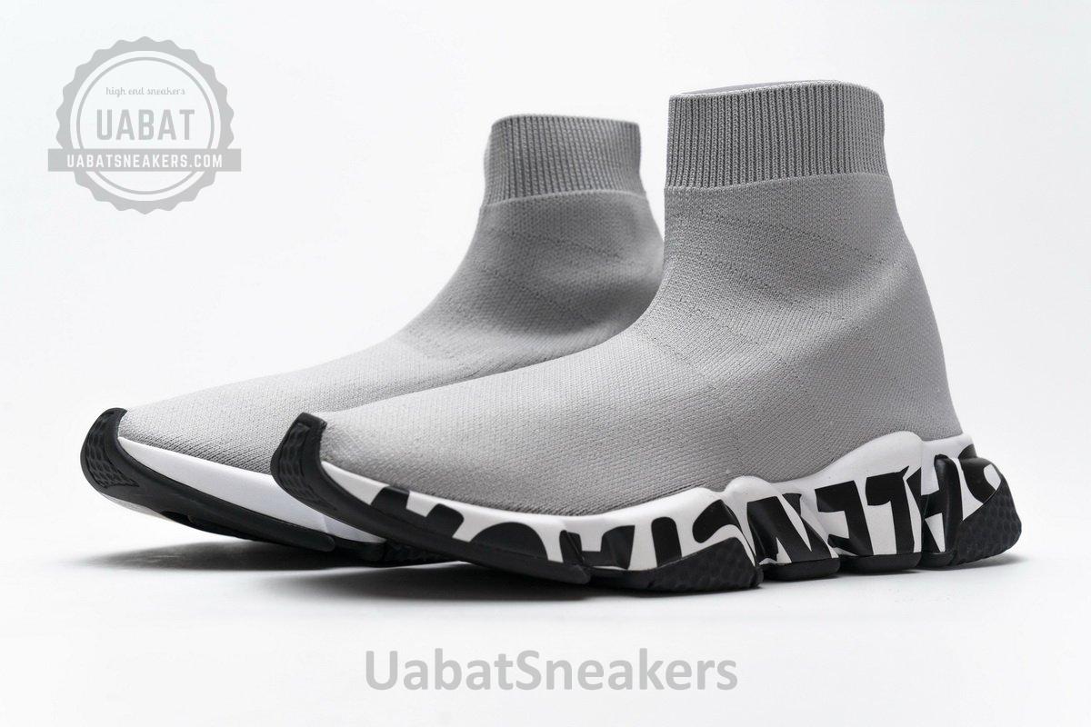 Balenciaga Stretch Mesh High Top Sneaker Grey - Image 6