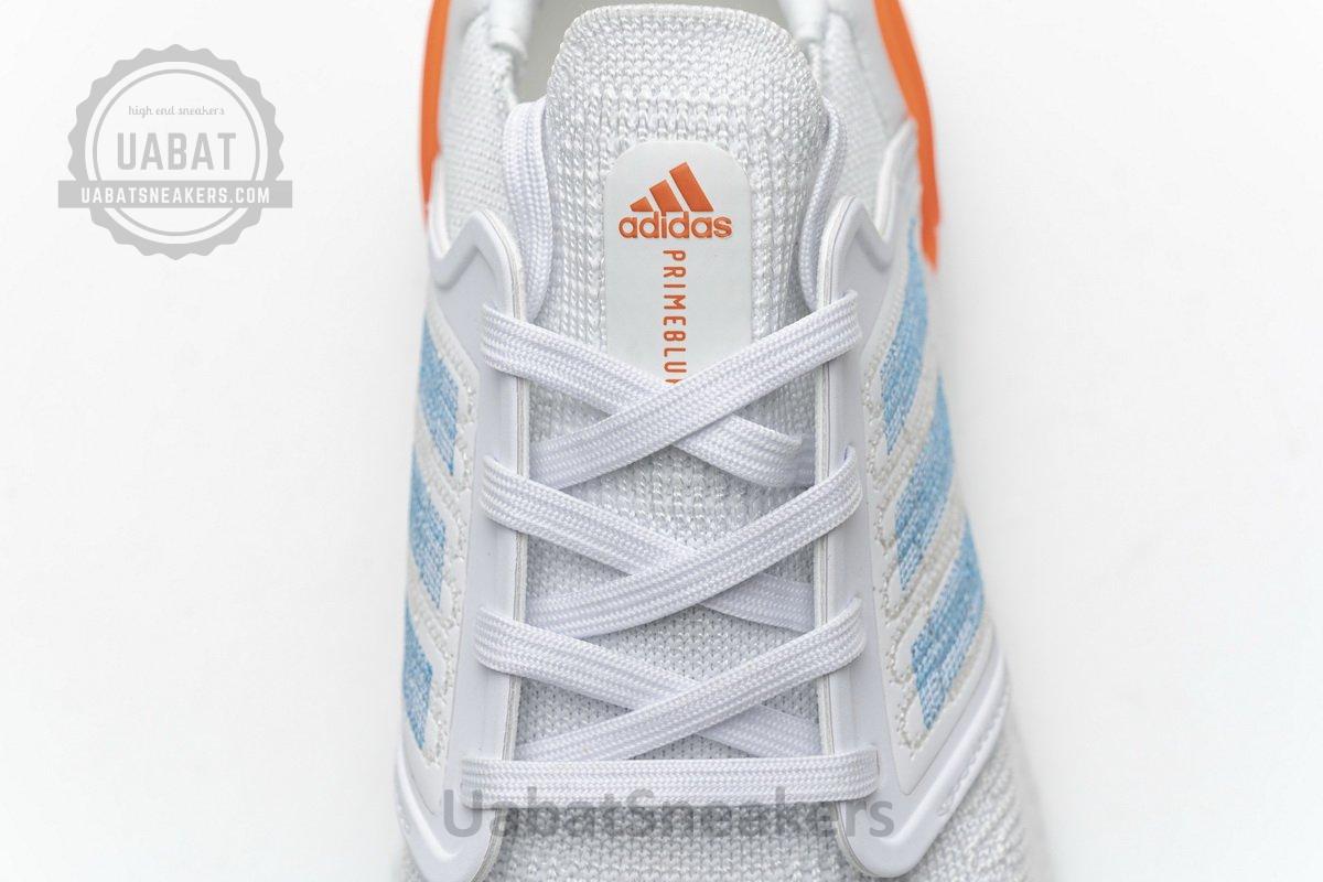 EG0768 adidas Ultra BOOST 20 Primeblue White Blue Orange - Image 12