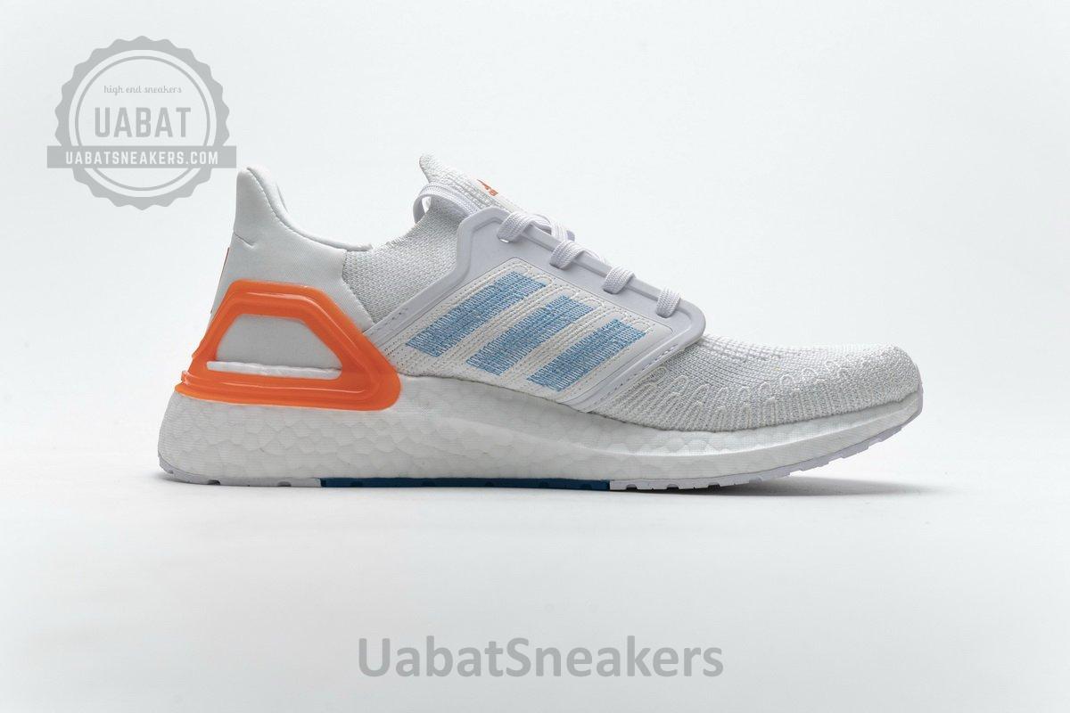EG0768 adidas Ultra BOOST 20 Primeblue White Blue Orange - Image 14