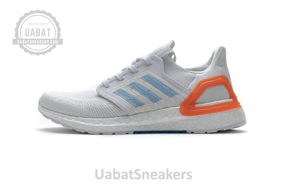 EG0768 adidas Ultra BOOST 20 Primeblue White Blue Orange - Image 16