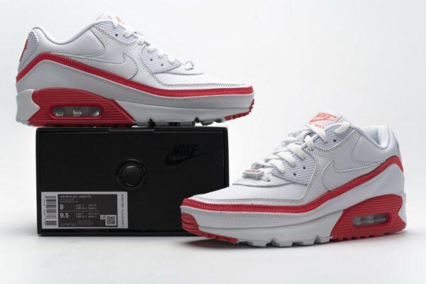 CJ7197-103 Undefeated x Nike Air Max 90 White Red - Image 3