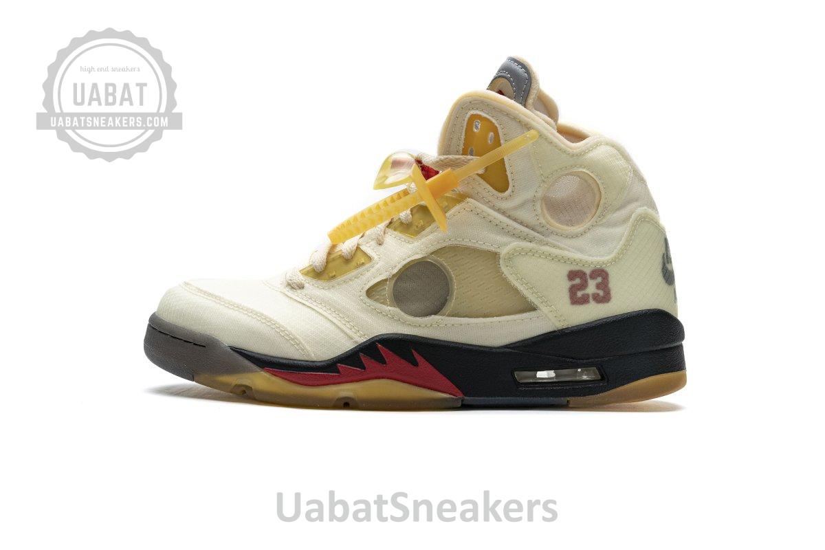 DH8565-100 OFF White x Air Jordan 5 Retro SP Sail