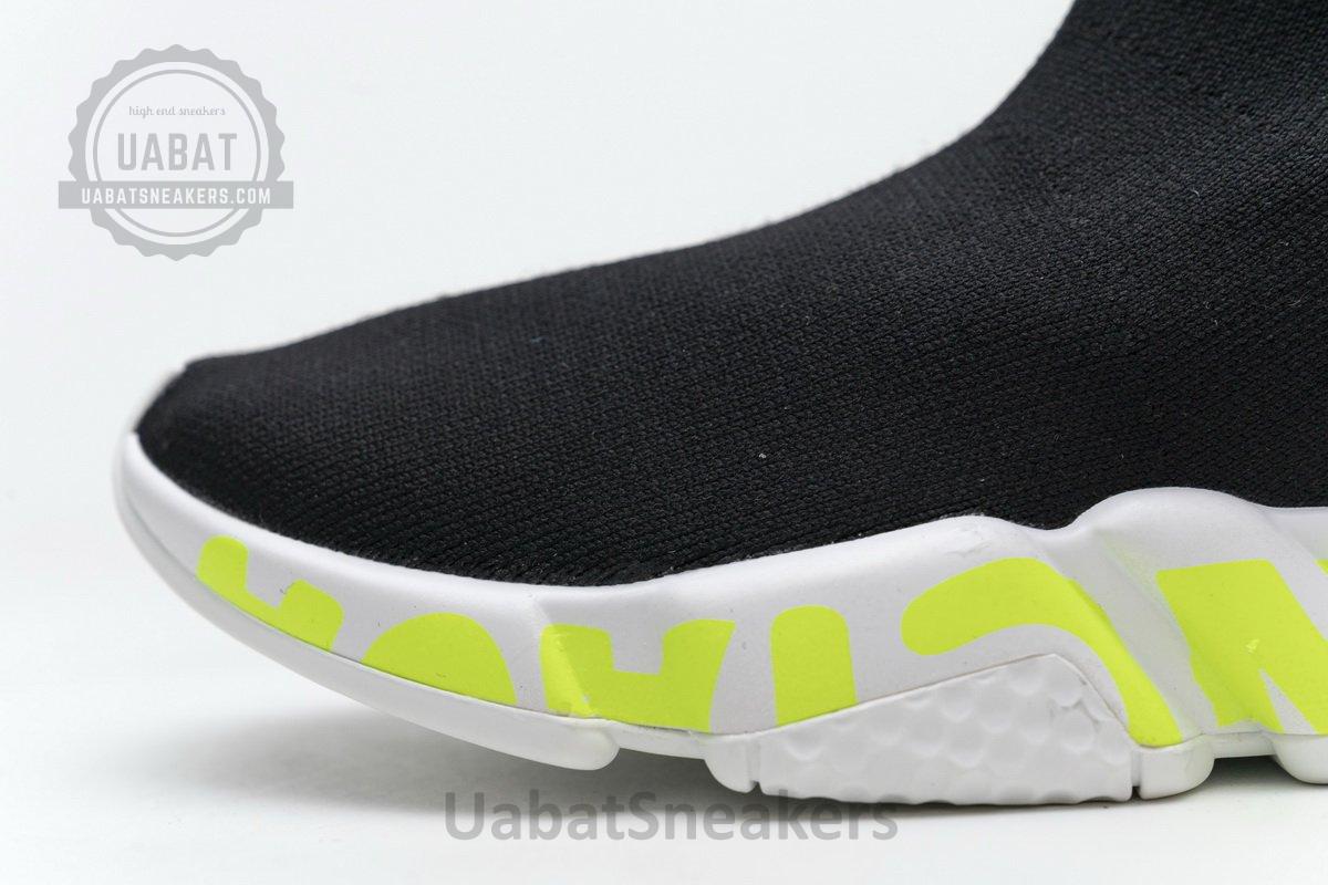 Balenciaga Stretch Mesh High Top Sneaker Black White - Image 11