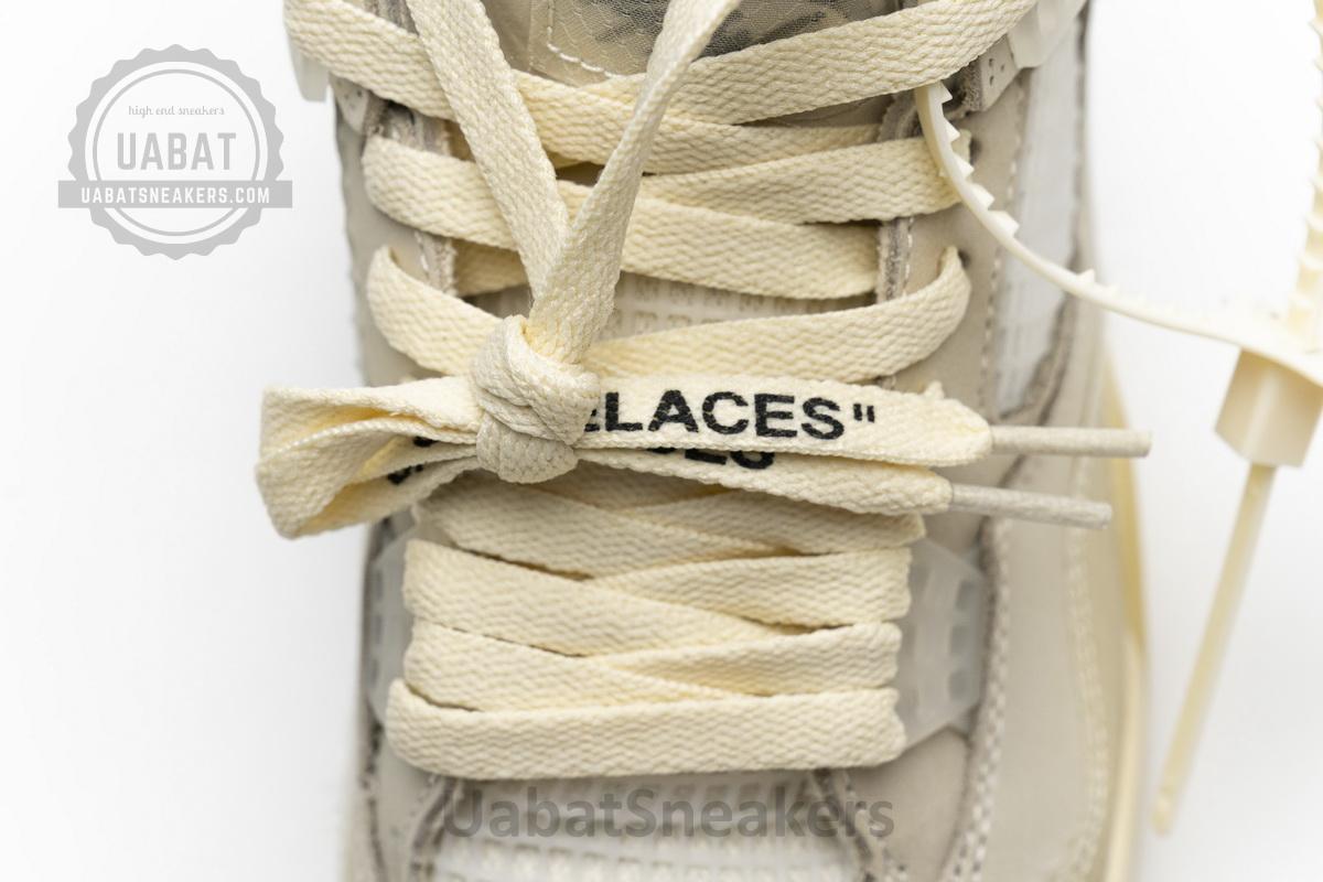 OFF White x Air Jordan 4 Sail - Image 8