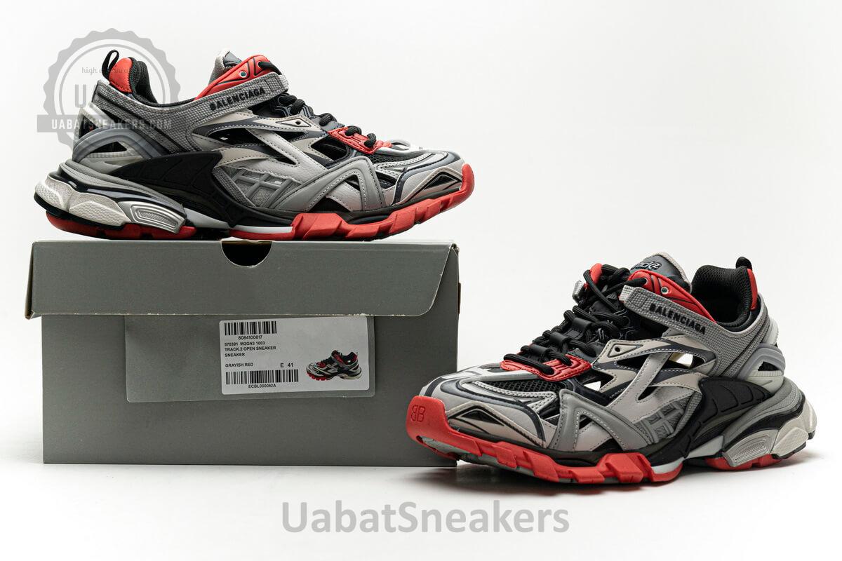 GT Batch Balanciaga Track Black Grey Red - Image 2