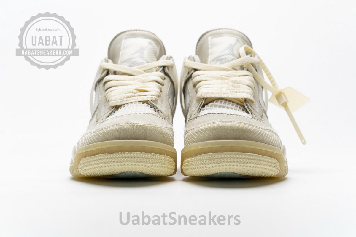 OFF White x Air Jordan 4 Sail - Image 5