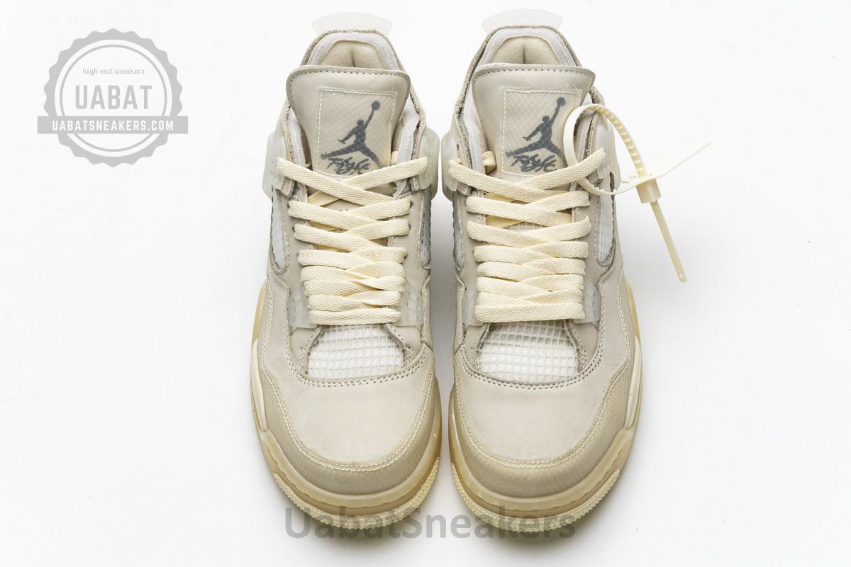 OFF White x Air Jordan 4 Sail - Image 4