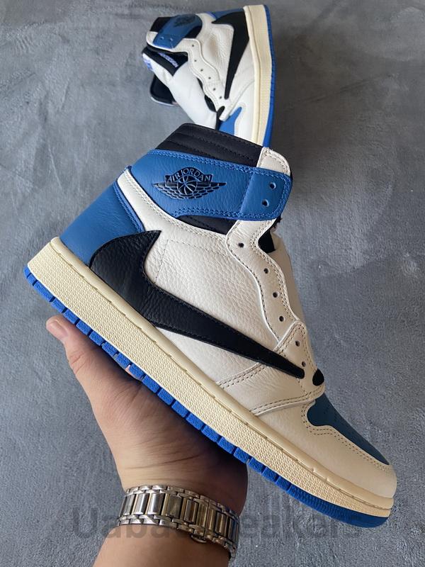 Fragment x Travis Scott x Air Jordan 1 High OG Military - Image 5