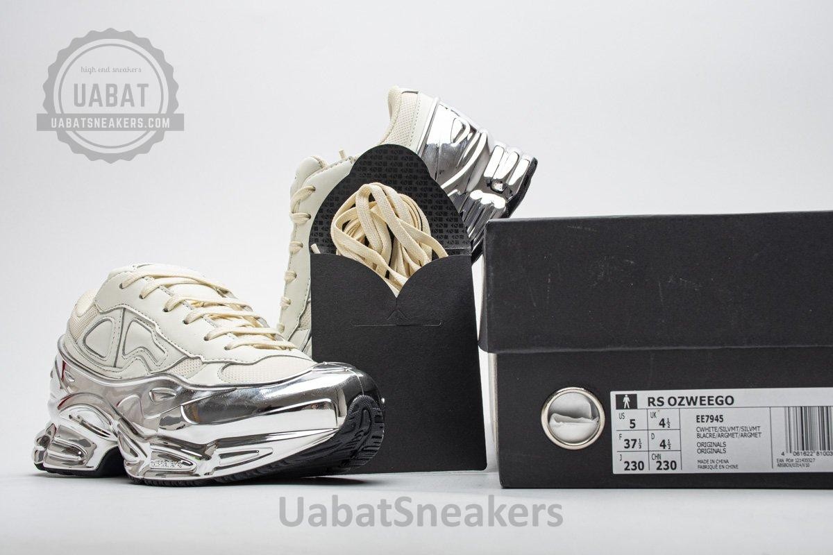 EE7945 adidas X Raf Simons Ozweego Cream White Silver Metallic - Image 4