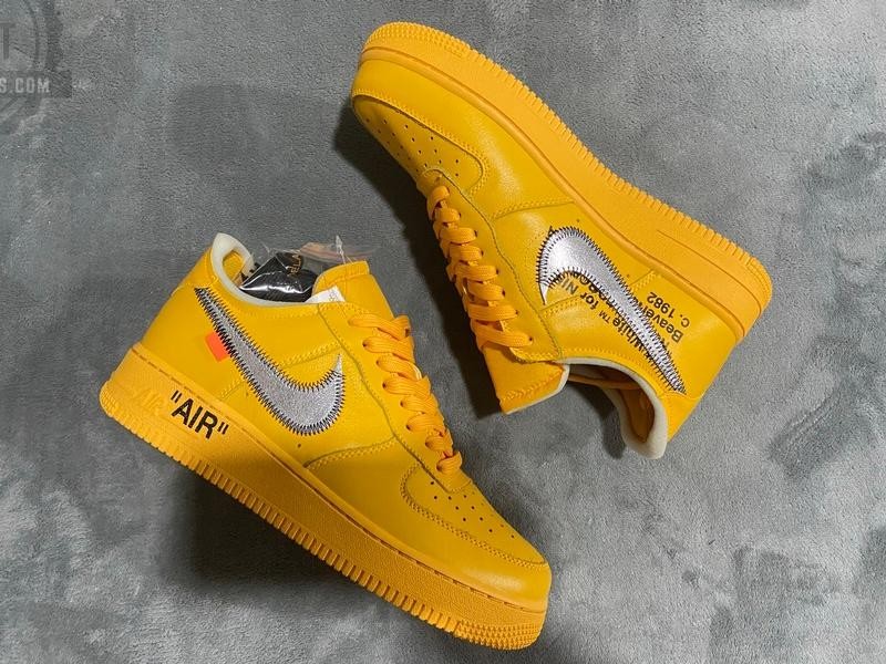 Off-White x Nike Air Force 1 Low University Gold - Image 5