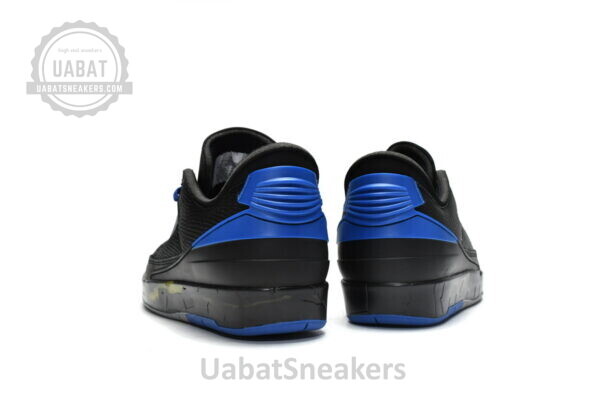 DJ4375-004 Off White x Air Jordan 2 Retro Low SP Black and Varsity Royal - Image 7