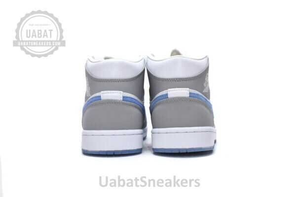 BQ6472-105 Air Jordan 1 Mid Wolf Grey Aluminum - Image 6